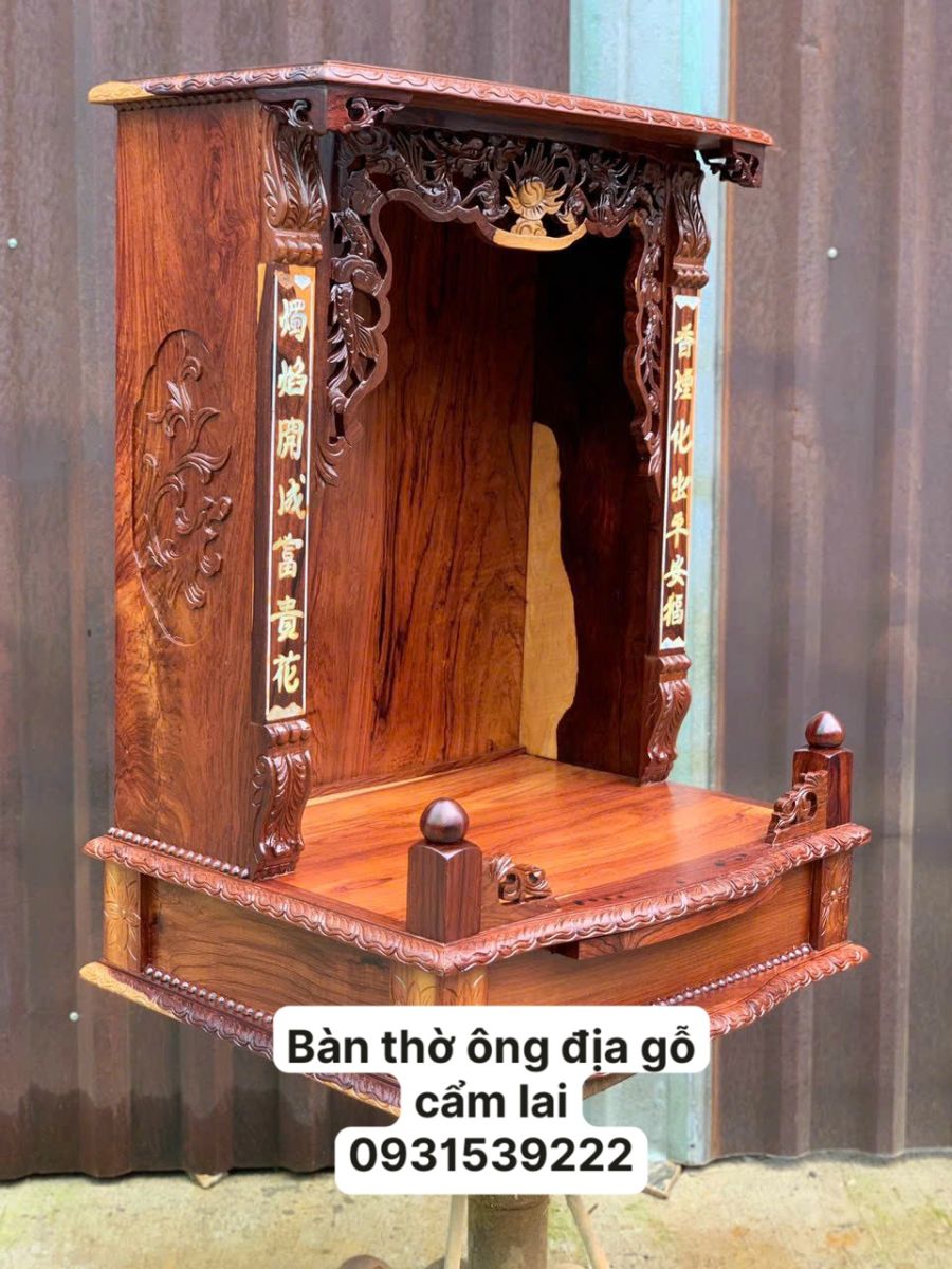 bàn thờ ông địa cũ gỗ cẩm lai