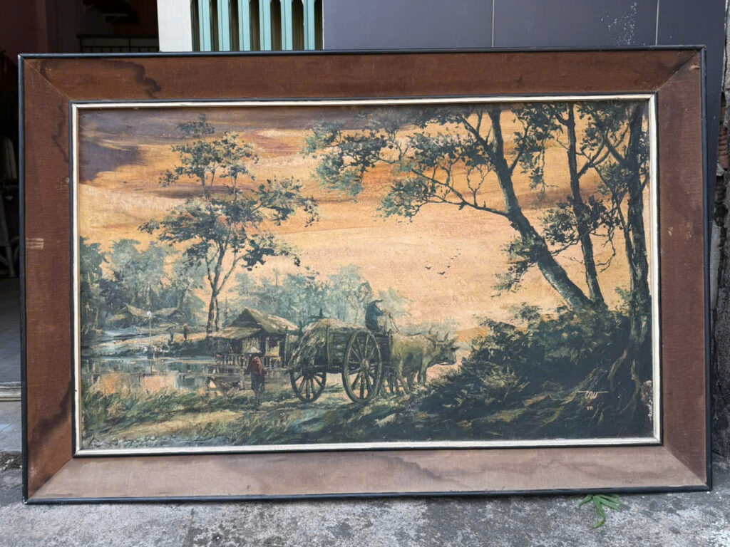 tranh sơn dầu cổ